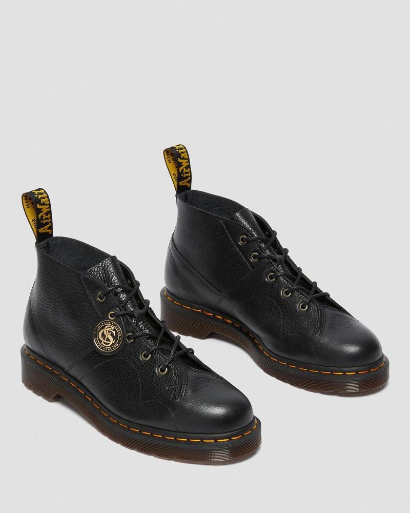 Botas De Mono Dr Martens Church Buckingham Cuero Hombre Negros | MX 263PJJ